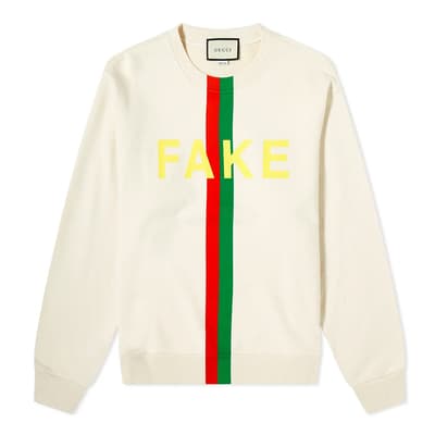 Gucci Fake Not Printed Crew Sweatshirt