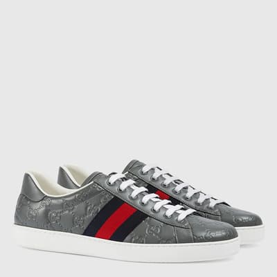  Size 7.5 Only- Men's Grey Gucci Trainers