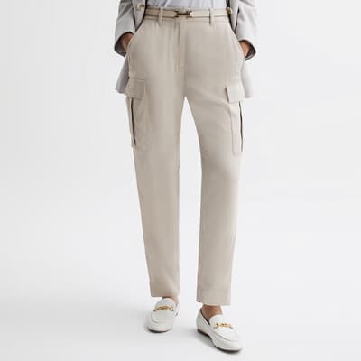 Stone Becca Tapered Cargo Trousers