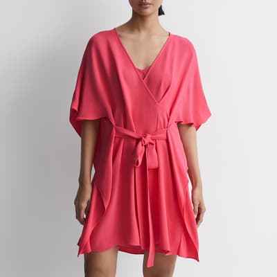 Pink Peony Asymmetric Flippy Dress