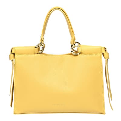 Yellow Italian Leather Handbag