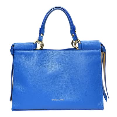 Blue Italian Leather Handbag
