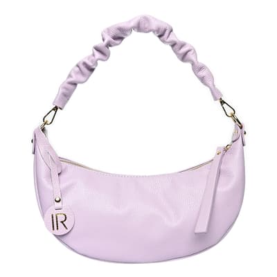 Purple Italian Leather Handbag