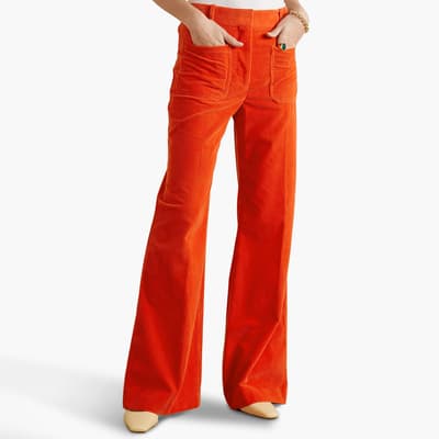 Orange Alina Patch Pocket Trousers