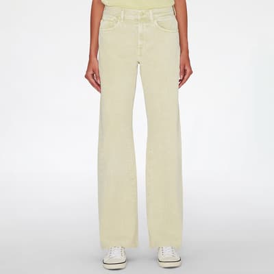 Yellow Tess Straight Stretch Jeans 