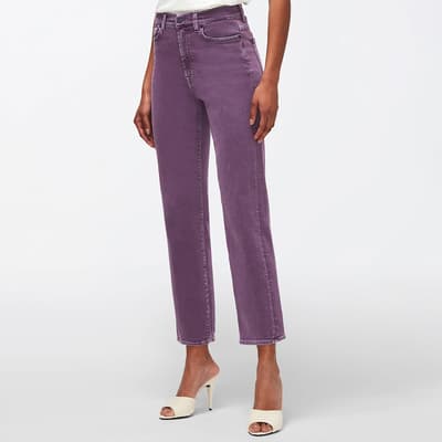 Purple Logan Straight Stretch Jeans