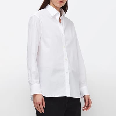 White Popeline Cotton Shirt 
