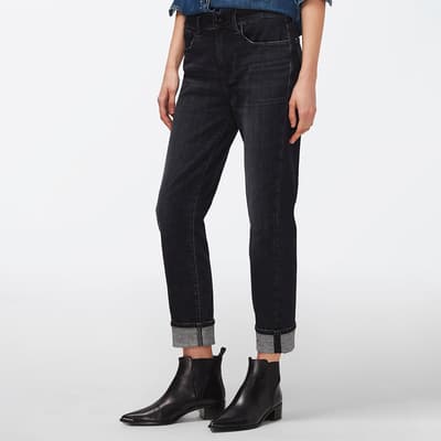 Black Relaxed Skinny Stretch Jeans