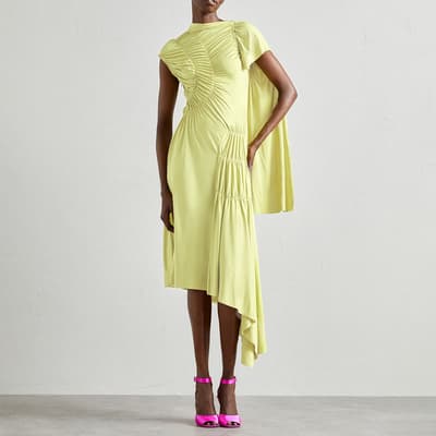 Lime Gather Detail Dress