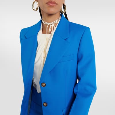 Blue High Button Jacket
