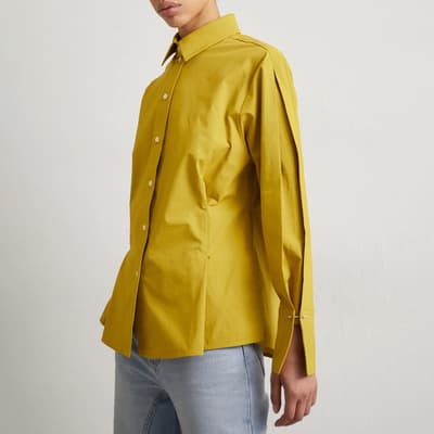 Mustard Pleat Detail Shirt