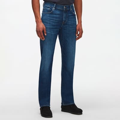 Dark Blue Standard Straight Stretch Jeans