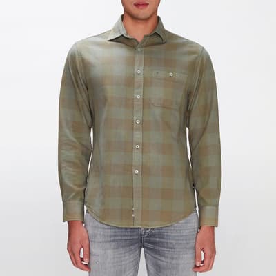 Green Check Cotton Overshirt