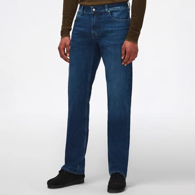 Dark Blue Standard Straight Stretch Jeans