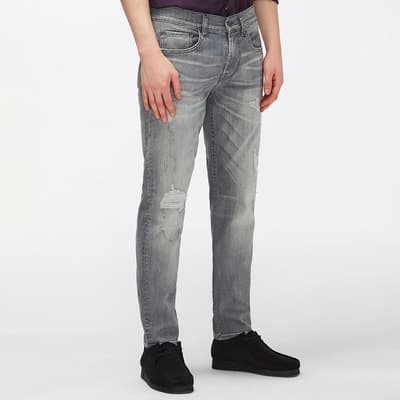 Grey Slimmy Tapered Stretch Jeans