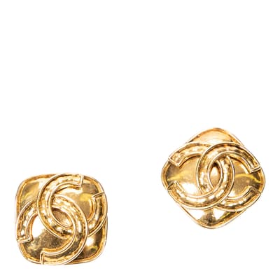 Gold CC Clip On Earrings Earrings