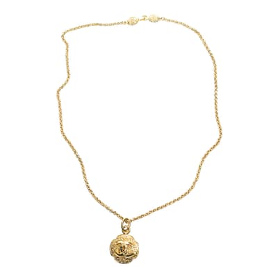 Gold CC Pendant Necklace Necklace