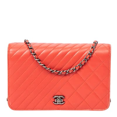 Red Coco Boy Wallet on Chain Shoulder Bag