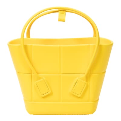 Yellow Mini Arco Rubber Tote Handbag