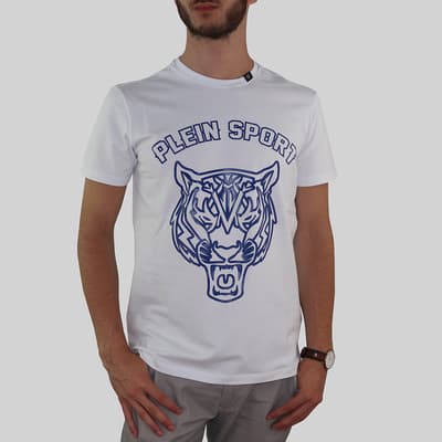 White Tiger Print T-Shirt
