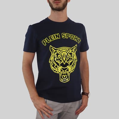 Navy Tiger Print T-Shirt