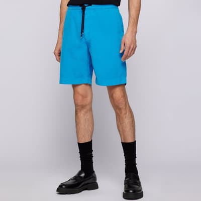 Blue Banks Cotton Shorts