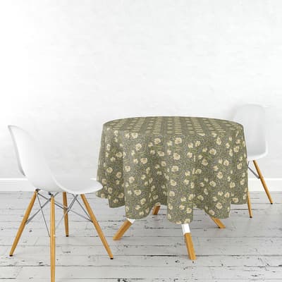 Charcoal Pimpernel Round Tablecloth 132cm