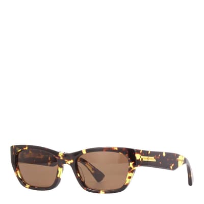 Unisex Bottega Veneta Brown Sunglasses 55mm