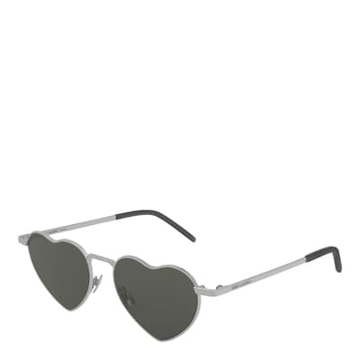 Unisex Saint Laurent Silver Sunglasses 52mm