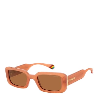 Peach Rectangular Sunglasses 52mm