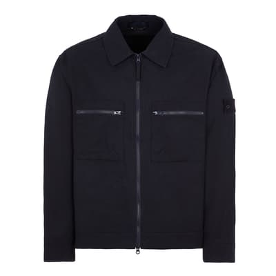 Navy Ghost Cotton Canvas Jacket