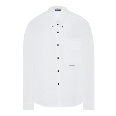 White Oxford Long Sleeve Cotton Shirt