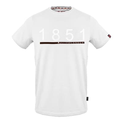 White Printed Number Logo Cotton T-Shirt