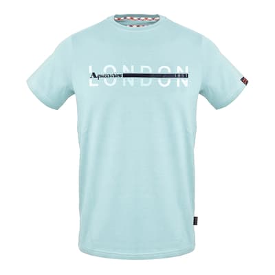 Turquoise London Printed Logo Cotton T-Shirt