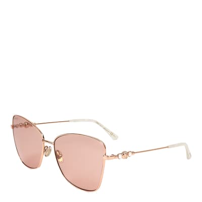 Gold Copper Cateye Sunglasses 59mm