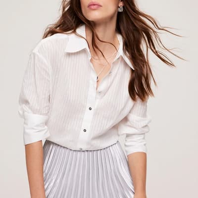 White Striped Cotton Shirt