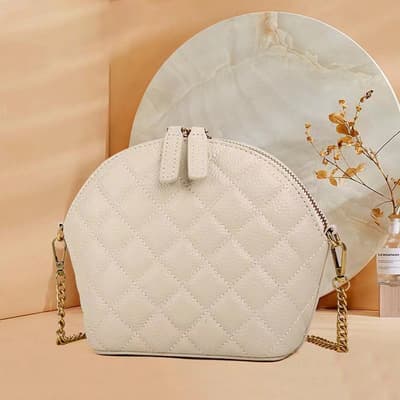 Creamy White Shell Shoulder Bag