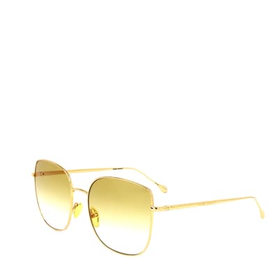 Yellow Gold Cateye Sunglasses 58mm