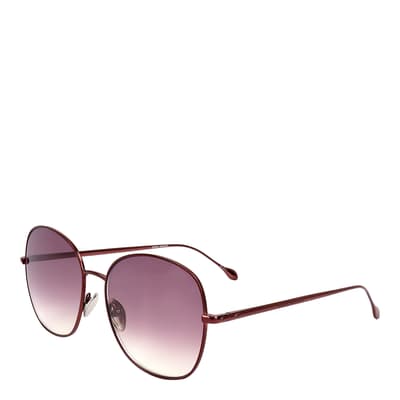Burgundy Round Sunglasses 59mm