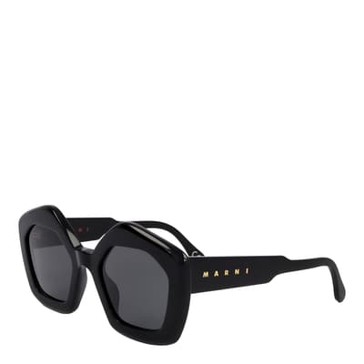 Black Round Thick Rimmed Sunglasses 51mm