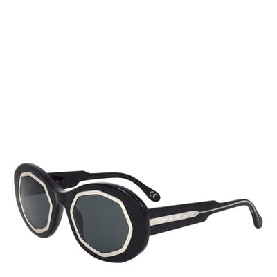Black Round Thick Rimmed Sunglasses 52mm