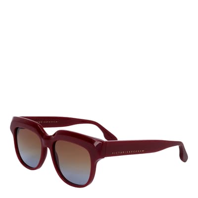 Burgundy Square Thick Rimmed Sunglasses 54mm