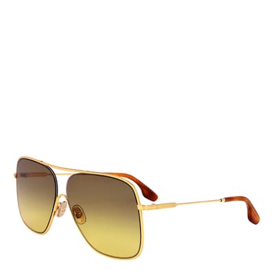 Gold, Vintage Aviator Sunglasses 61mm