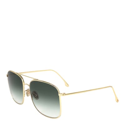 Gold, Sage Square Sunglasses 59mm