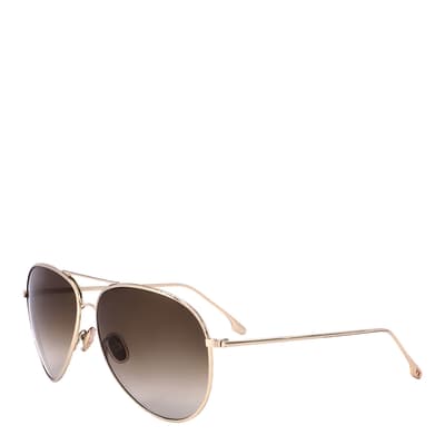 Gold, Khaki Aviator Sunglasses 62mm