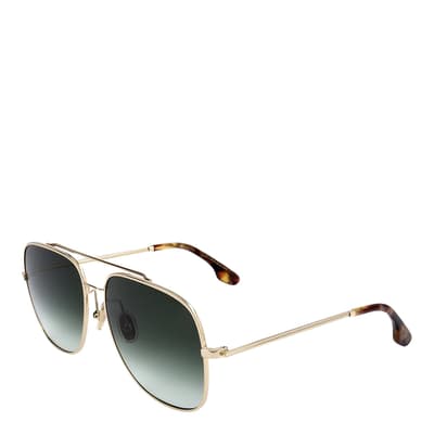 Gold, Khaki Square Sunglasses 59mm