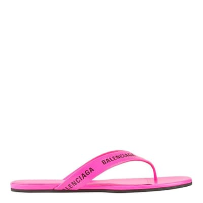 Pink Balenciaga Round Thong Sandal