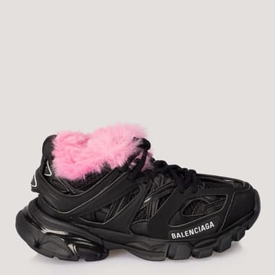 Black/Pink Balenciaga Track Sneakers