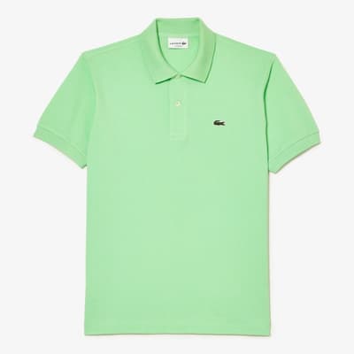 Green Slim Fit Cotton Polo Shirt
