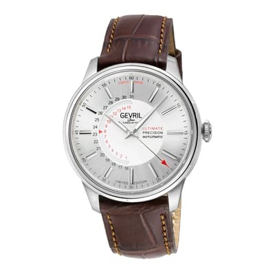 Men's Brown Gevril Guggenheim Swiss Automatic Watch 40mm
